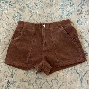 Brown corduroy shorts